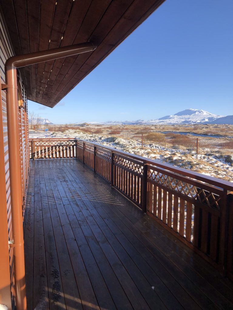 Mt. Hekla seen from the sundeck